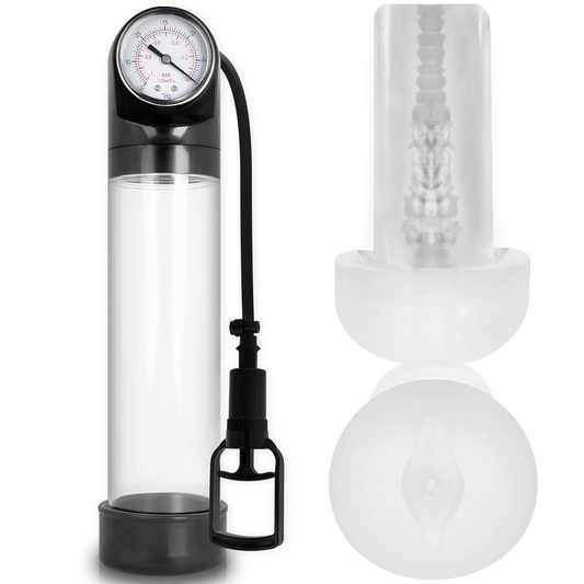 PUMP ADDICTED - POMPE À ÉREECTION TRANSPARENTE RX9 AVEC MASTURBATEUR