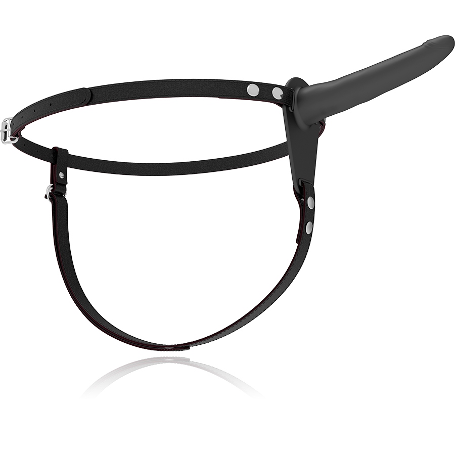 HARNAIS FÉTICHE SOUMIS - SILICONE NOIR 15 CM