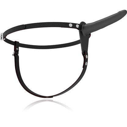 HARNAIS FÉTICHE SOUMIS - SILICONE NOIR 15 CM