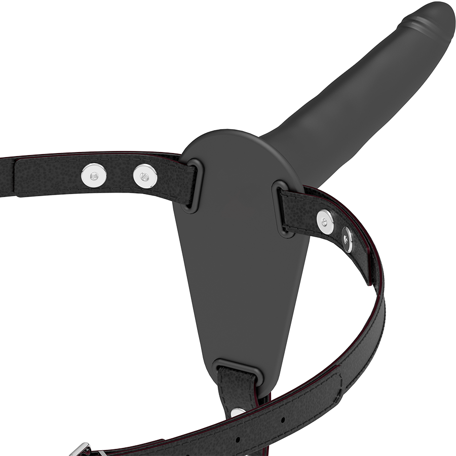 HARNAIS FÉTICHE SOUMIS - SILICONE NOIR 15 CM