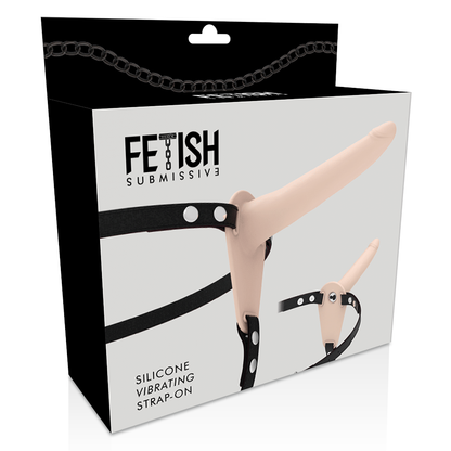 HARNAIS FÉTICHE SOUMIS - VIBRATEUR SILICONE FLESH 15 CM