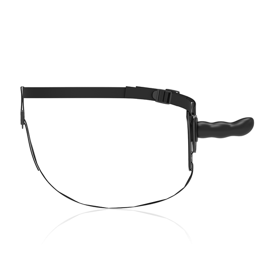 HARNAIS FÉTICHISME SOUMIS - SILICONE NOIR POINT G 16 CM