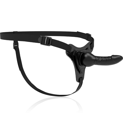 HARNAIS FÉTICHE SOUMIS - SILICONE NOIR RÉALISTE 16 CM