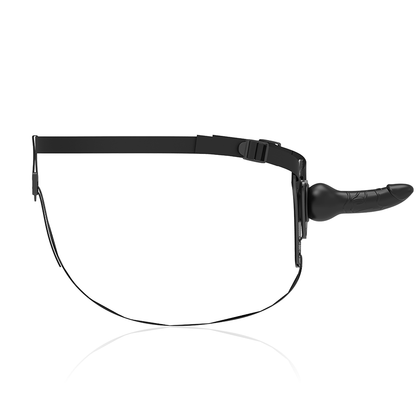 HARNAIS FÉTICHE SOUMIS - SILICONE NOIR RÉALISTE 16 CM