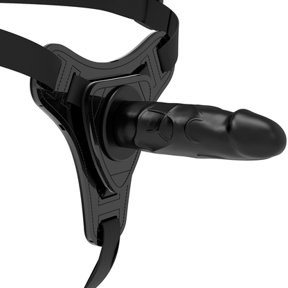 HARNAIS FÉTICHE SOUMIS - SILICONE NOIR RÉALISTE 15 CM