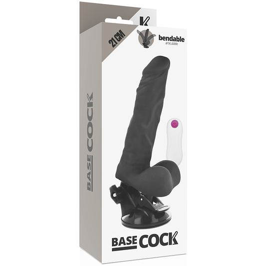 BASECOCK - ARTICULABLE REALISTIC VIBRATOR NATURAL REMOTE CONTROL 21 CM -OR- 5 CM