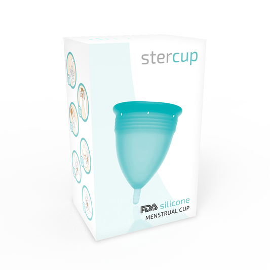 STERCUP - COUPE MENSTRUELLE EN SILICONE AIGUE-MARINE FDA - TAILLE S