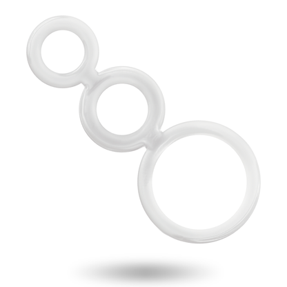 ADDICTED TOYS - ENSEMBLE D'ANNEAU POUR PÉNIS ET TESTICULES TRANSPARENT