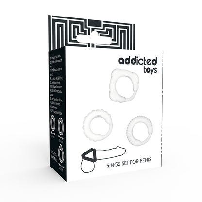 ADDICTED TOYS - LOT DE 3 ANNEAUX PÉNIS TRANSPARENTS