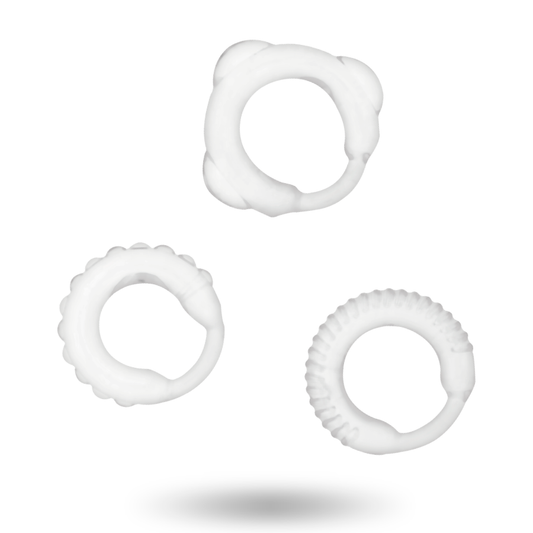 ADDICTED TOYS - LOT DE 3 ANNEAUX PÉNIS TRANSPARENTS