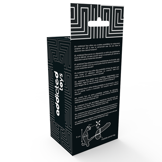 ADDICTED TOYS - PLUG ANAL AVEC DOUBLE ANNEAU, PÉNIS ET TESTICULES, NOIR