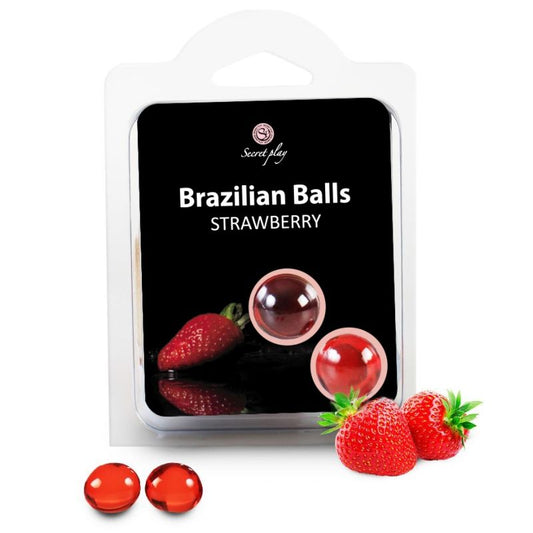 SECRETPLAY - BOULES BRÉSILIENS FRAISES SET 2 BOULES