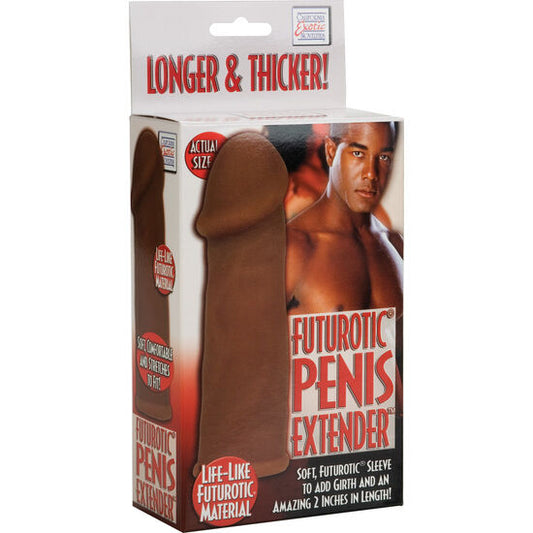 CALEXOTICS - MANCHON D'EXTENSION DE PÉNIS MARRON FUTUROTIC