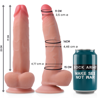 ROCKARMY - GODE LÉOPARD RÉALISTE DOUBLE DENSITÉ 23 CM -O- 4,77 CM