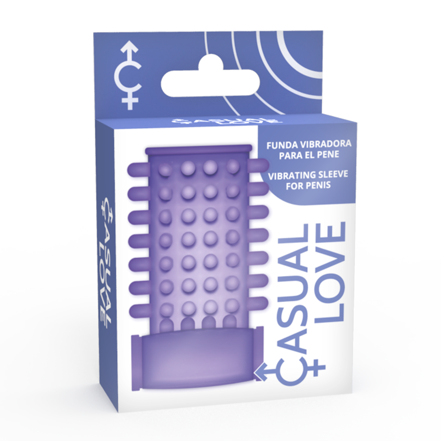 CASUAL LOVE - VIBRATEUR LILAS AVEC ANNEAU DE COUVERTURE DE PÉNIS
