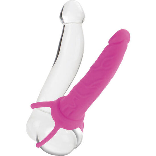 CALEXOTICS - DOUBLE GODE PÉNÉTRATEUR AVEC HARNAIS ROSE