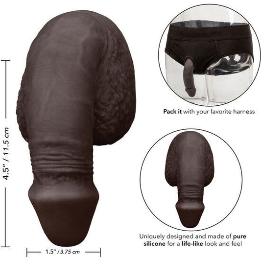 CALEXOTICS - EMBALLAGE PÉNIS SILICONE PÉNIS 12,75 CM NOIR