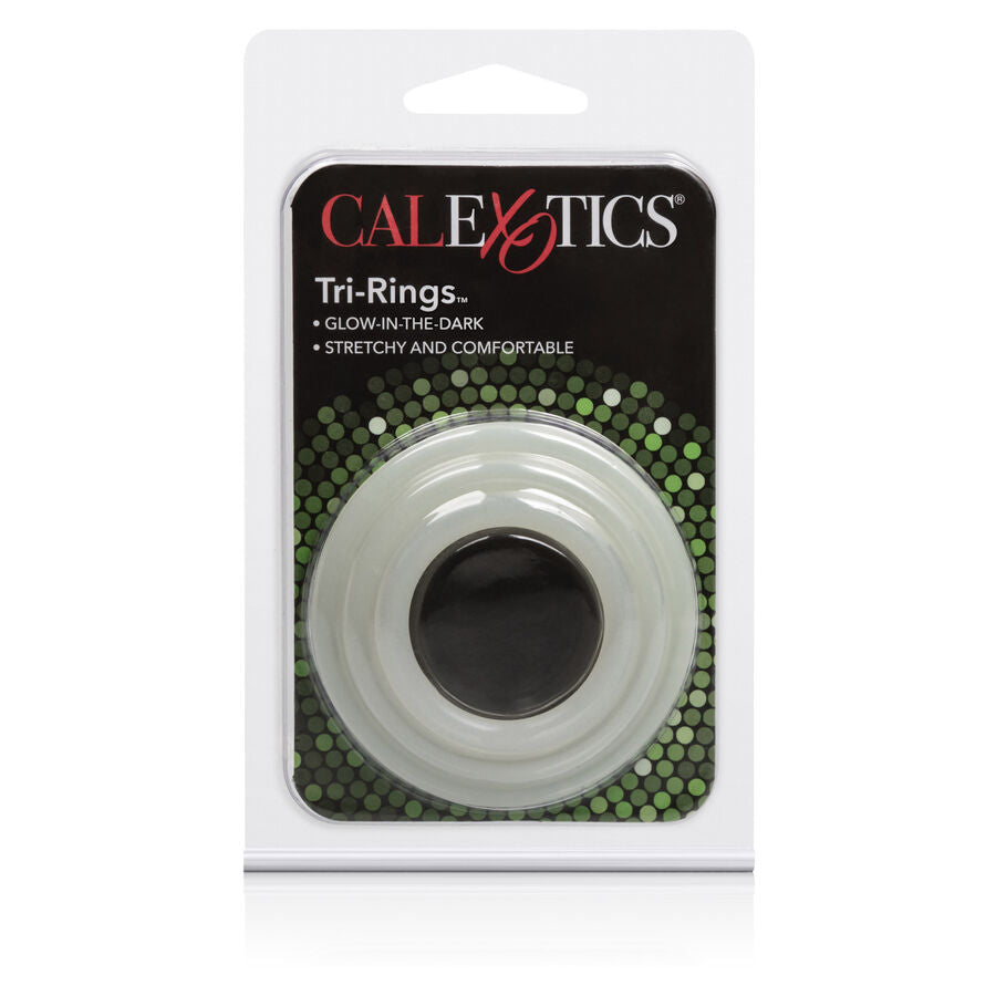 CALEXOTICS - LOT DE TROIS BAGUES BRILLANTES DANS LE NOIR
