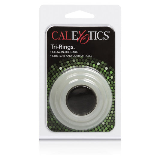 CALEXOTICS - LOT DE TROIS BAGUES BRILLANTES DANS LE NOIR
