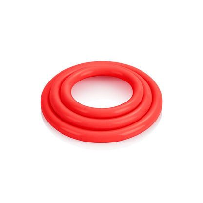 CALEXOTICS - LOT DE TROIS ANNEAUX D'ÉRECTIFICATION ROUGES