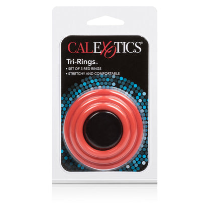 CALEXOTICS - LOT DE TROIS ANNEAUX D'ÉRECTIFICATION ROUGES