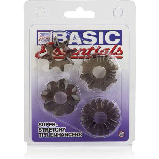 CALEXOTICS - SET DE BASE 4 ANNEAUX PÉNIS EN TPR