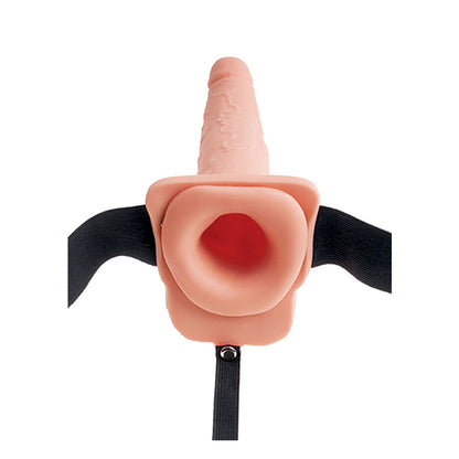 SÉRIE FETISH FANTASY - HARNAIS AVEC PÉNIS ÉJACULATEUR RÉALISTE 22,9 CM