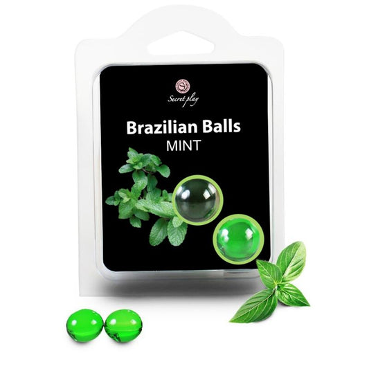 SECRETPLAY - BOULES BRÉSILIENNES MENTHE LOT DE 2 BOULES