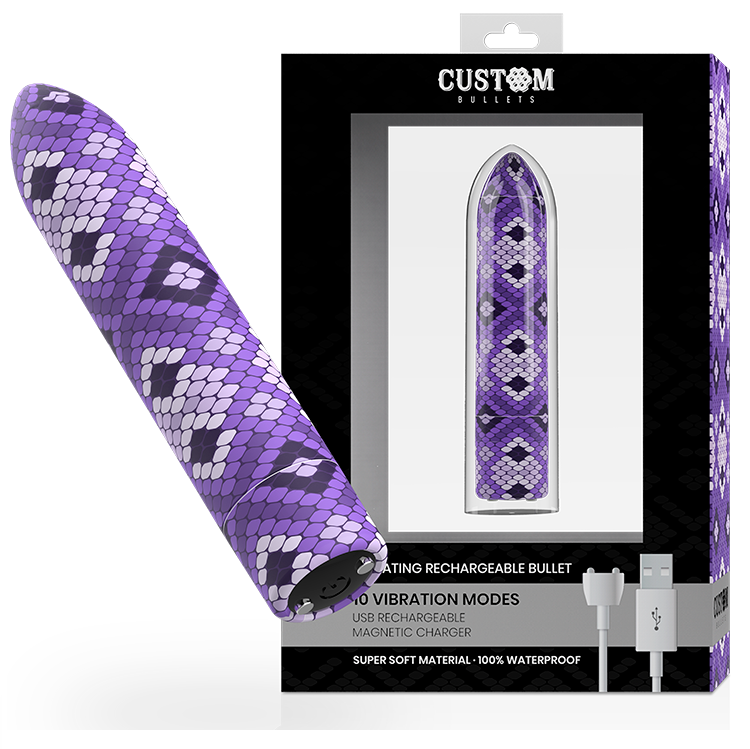 CUSTOM BULLETS - LILAC SNAKE RELOADABLE BULLET 10 INTENSITIES