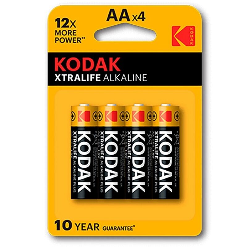 KODAK - Piles alcalines XTRALIFE AA LR6 sous blister*4