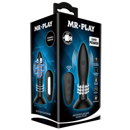 MR PLAY - PLUG AVEC BILLES ROTATIVES NOIRE TÉLÉCOMMANDE