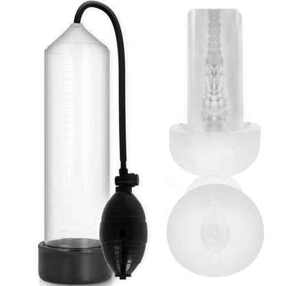 PUMP ADDICTED - POMPE À ÉREECTION TRANSPARENTE RX3 AVEC MASTURBATEUR