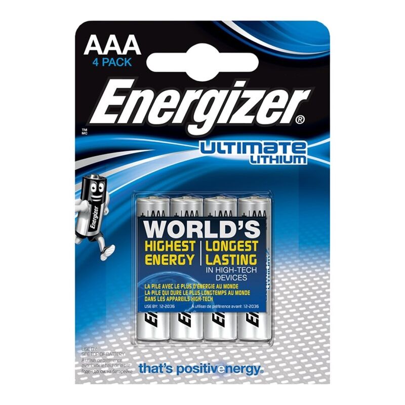 ENERGIZER - Piles lithium ULTIME AAA L92 LR03 1,5 V BLISTER*4
