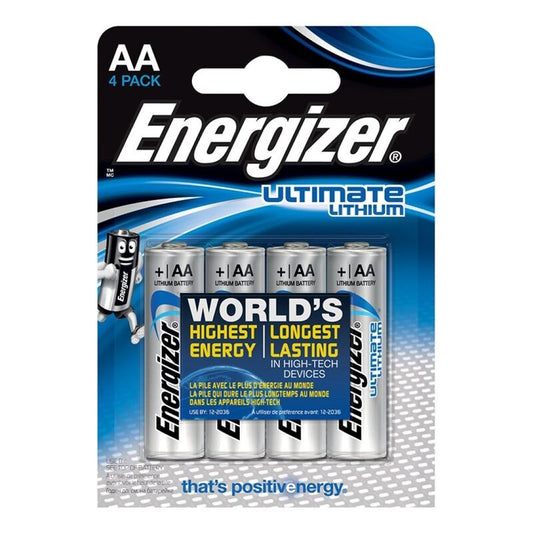 ENERGIZER - ULTIMATE LITHIUM Piles au lithium AA L91 LR6 1,5 V BLISTER*4