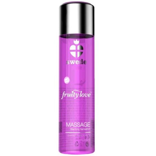 SUÈDE - FRUITY LOVE HUILE CHAUFFANTE FRAMBOISE ET RHUBARBE 60 ML