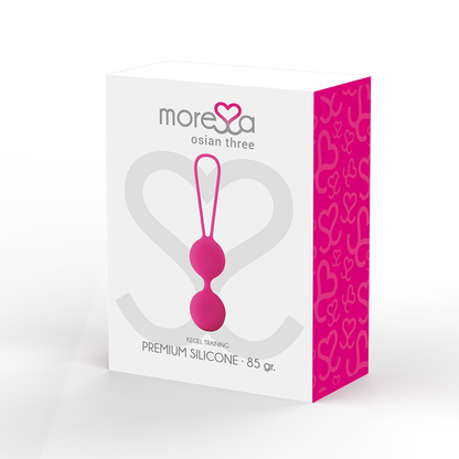 MORESSA - OSIAN THREE PELVIC FLOOR TRAINING 85 gr PREMIUM PINK SILICONE