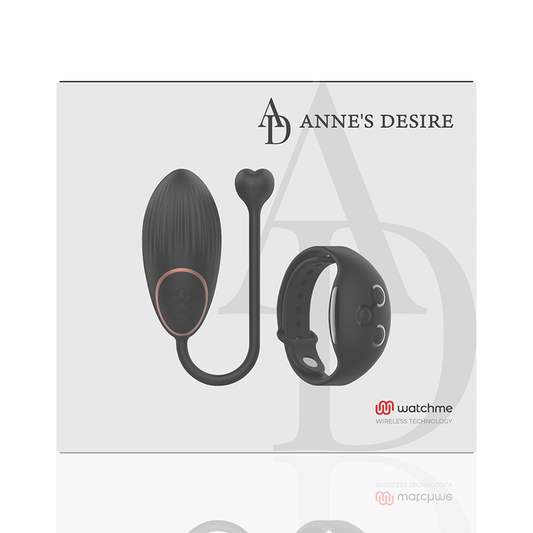 ANNE'S DESIRE - ŒUF TÉLÉCOMMANDÉ AVEC TECHNOLOGIE WATCHME, NOIR