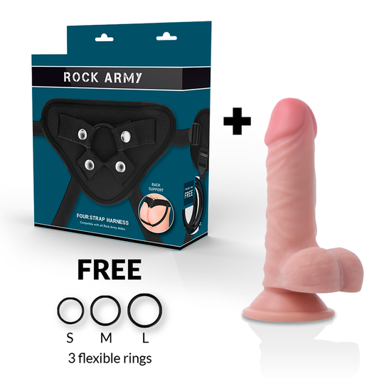 ROCKARMY - HARNAIS + GODE RÉALISTE PANZER DOUBLE DENSITÉ 17 CM -O- 4,46 CM