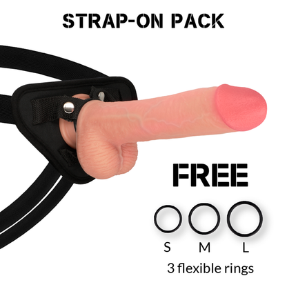 ROCKARMY - HARNAIS + GODE SILICONE LIQUIDE PREMIUM KINGCOBRA 24 CM -O- 4,77 CM