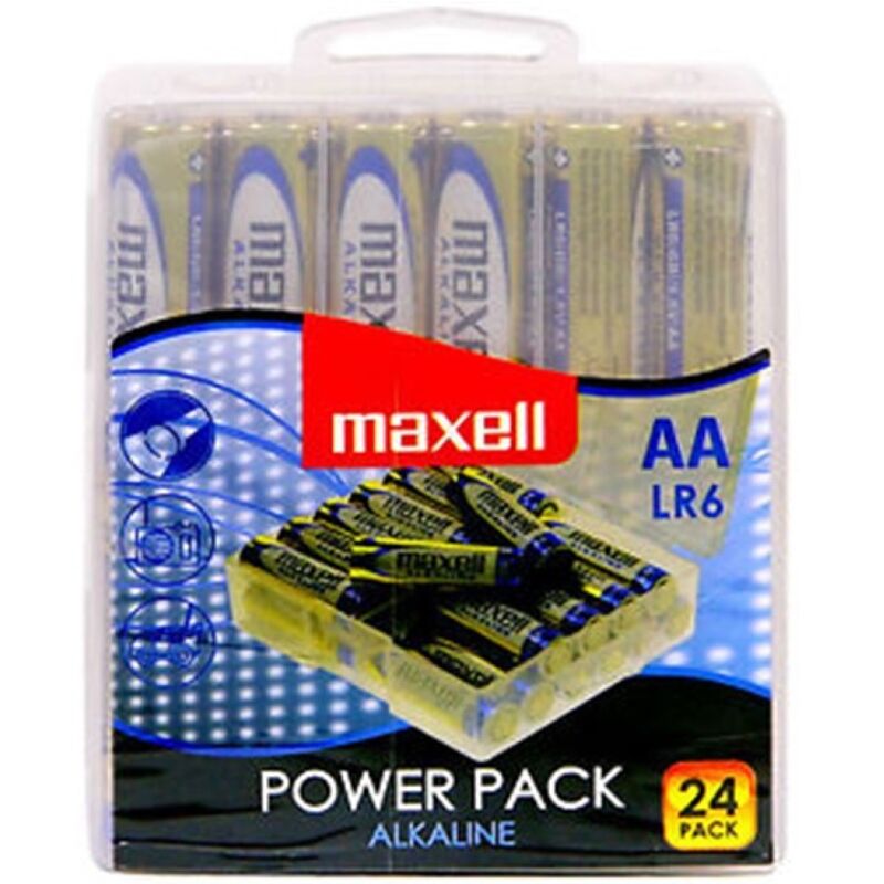 MAXELL - AA LR6 ALKALINE BATTERY PACK*24 BATTERIES