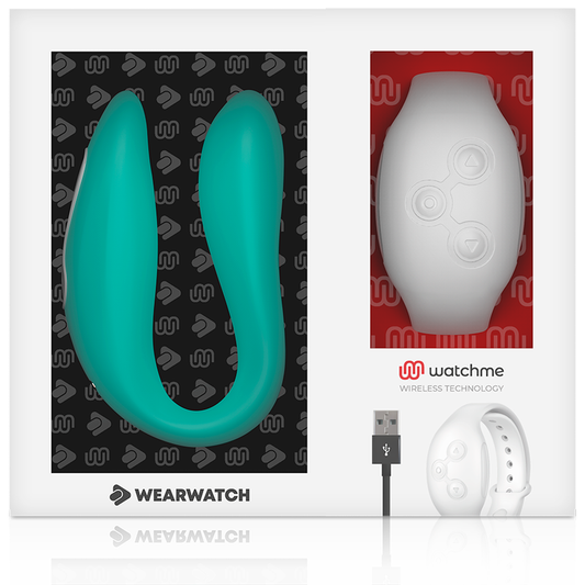 WEARWATCH - WATCHME À DOUBLE TECHNOLOGIE VIBRATEUR AIGUE-MARINE / NEIGE