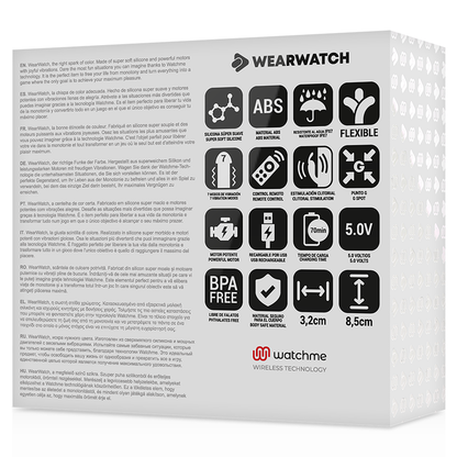 WEARWATCH - WATCHME À DOUBLE TECHNOLOGIE VIBRATEUR AIGUE-MARINE / NEIGE