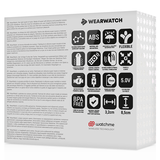 WEARWATCH - WATCHME VIBRATEUR DOUBLE TECHNOLOGIE AIGUE-MARINE / JET