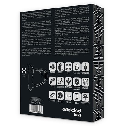 ADDICTED TOYS - PLUG ANAL RECHARGEABLE NOIR AVEC TÉLÉCOMMANDE ET ANNEAU PÉNIS